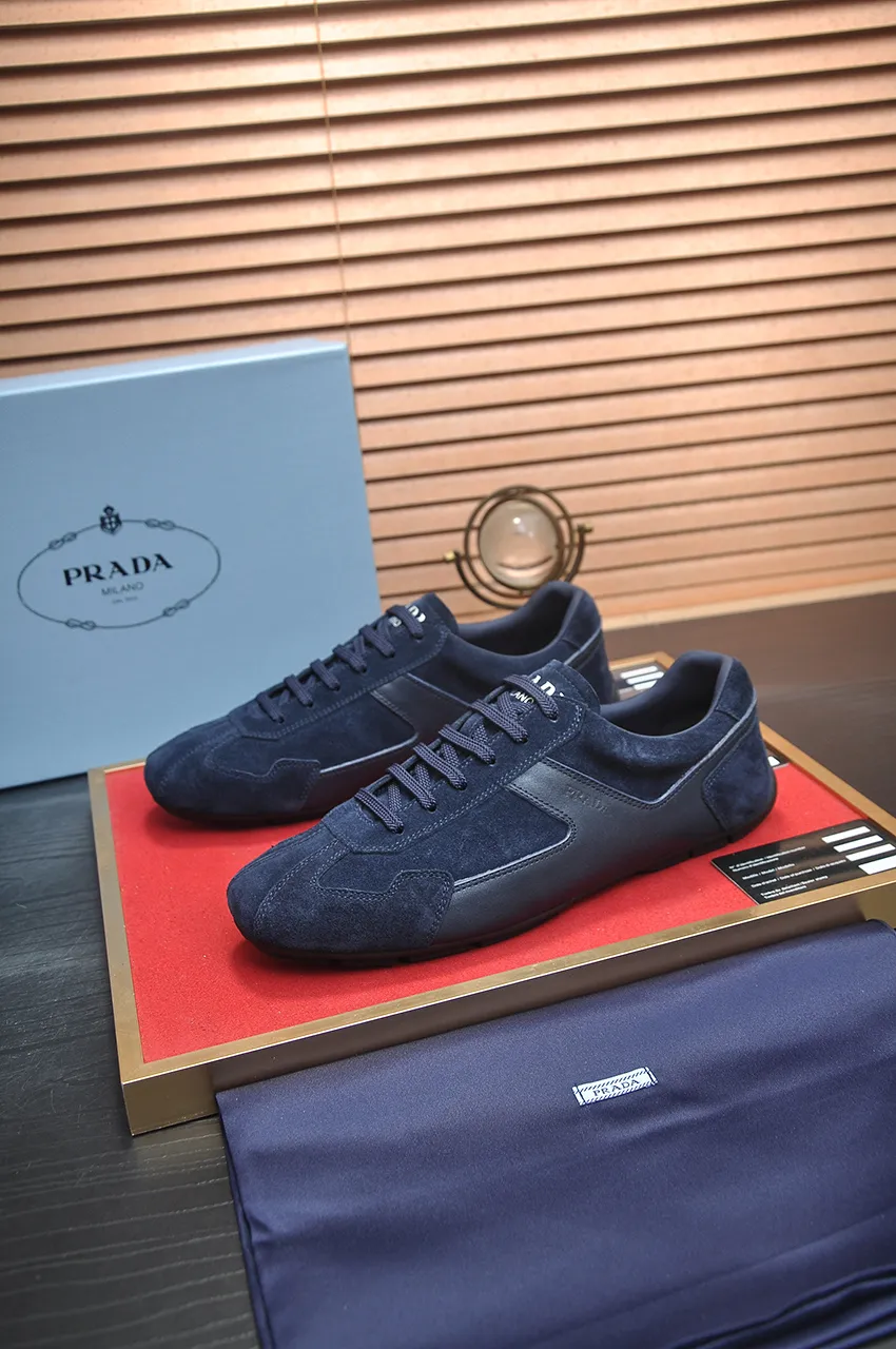 Men's shoes 💰560💶【PRADA】Couple's casual shoes, originally developed 1:1, made of high-mercerized cowhide with imported cowhide, silk sheepskin lining, rubber outsole, comfortable and soft on the feet, size for women: 35 to 41. Male 38 to 48💰🔥🔥🔥🔥🔥